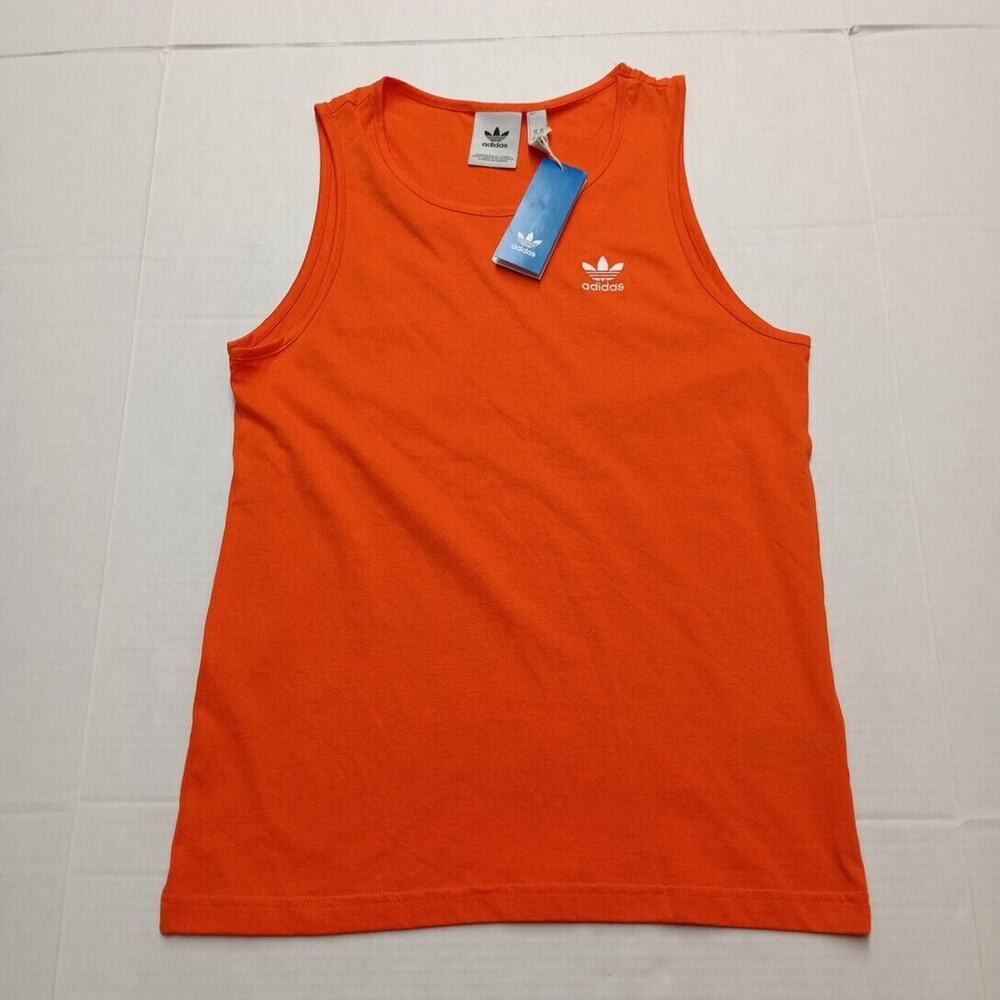 Adidas Originals Essentials Tank Top Men’s XS Orange Athletic Sleeveless Shirt